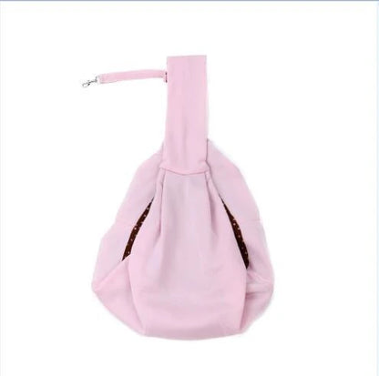 Eco-Friendly Polyester Travel Shoulder Bag for Pets in blue, grey, pink, and black colors