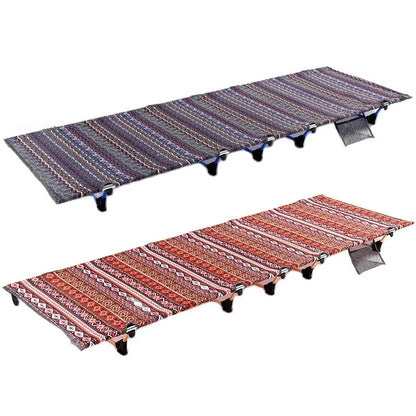 Durable Kiwi Outdoor Folding Camping Cot with sturdy aluminum frame and comfortable canvas surface