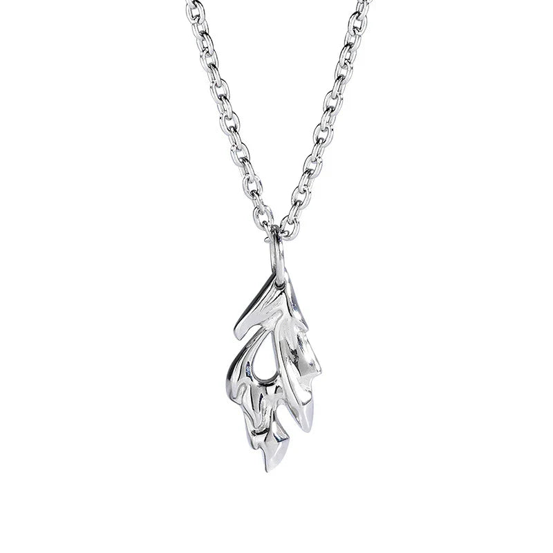 Premium silver Wind and Fire Charm Pendant, a stylish accessory for Kiwi blokes with an adjustable chain and unique charm design