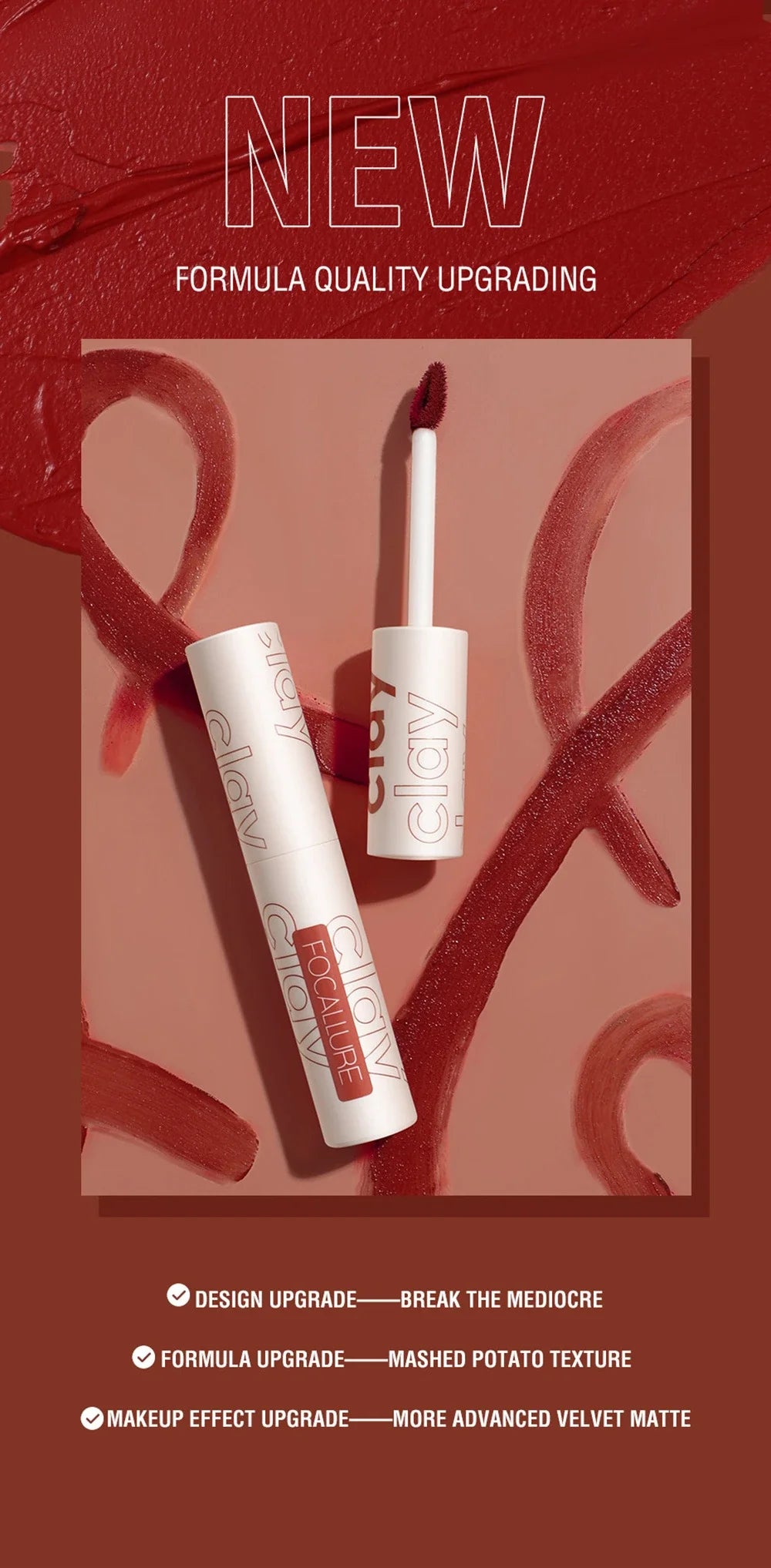 Trendha Long-lasting Easy to Colour Matte Finish Lip Mud in 205 color