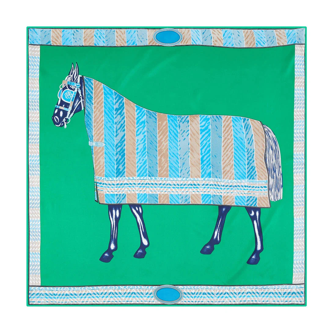 Elegant silk square scarf with vibrant floral print, suitable for all seasons and occasions