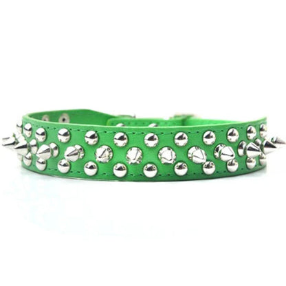 Stylish PU leather pet collar in various sizes, perfect for Kiwi pups and cats of all breeds