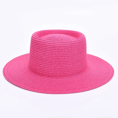 Elegant ladies' summer beach sun hat with wide brim, designed for sun protection and style in New Zealand