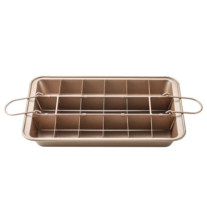 Sturdy stainless steel brownie pan with detachable design and temperature-resistant features for Kiwi bakers