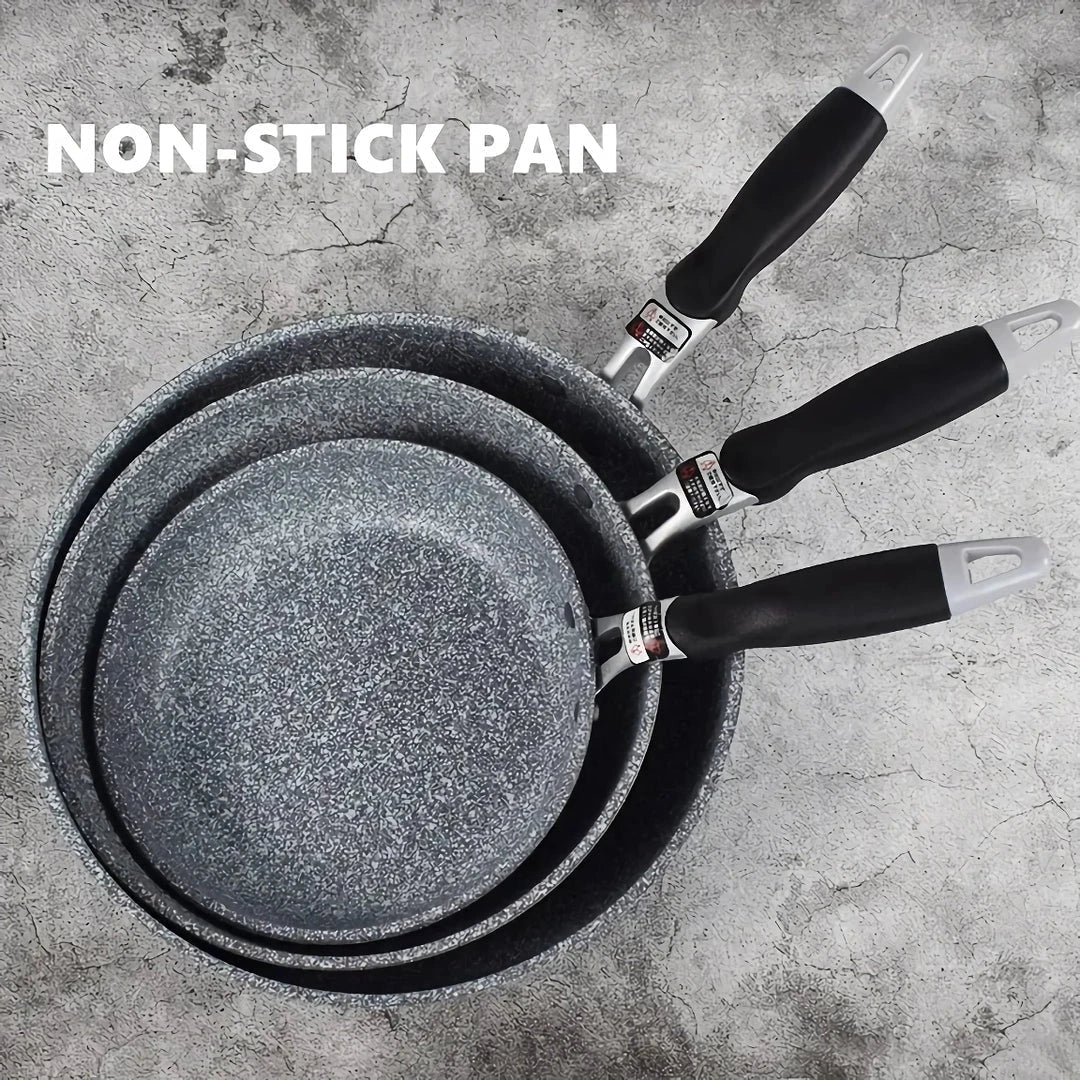 Eco-Friendly Non-Stick Stone Frying Pan Set for Gas and Induction Cooktops - Durable, Non-Toxic, and Easy to Clean