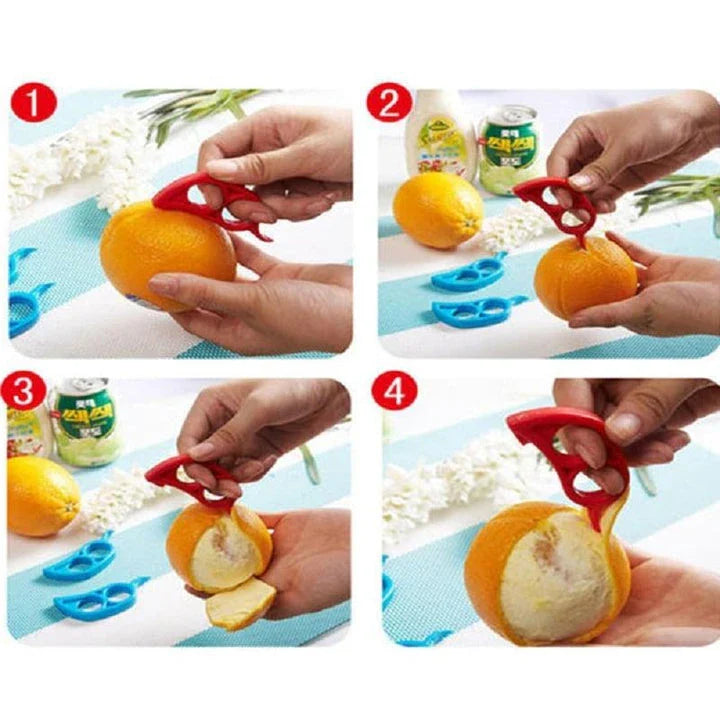 Colourful, mouse-shaped citrus peeler with an ergonomic design for easy zesting and peeling of fruits and vegetables