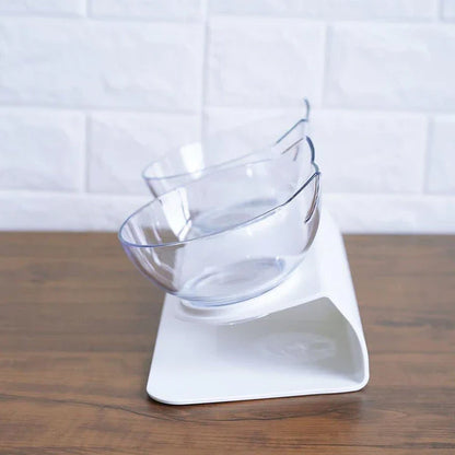 Non-slip cat bowls with a raised stand for comfortable and spill-free mealtime