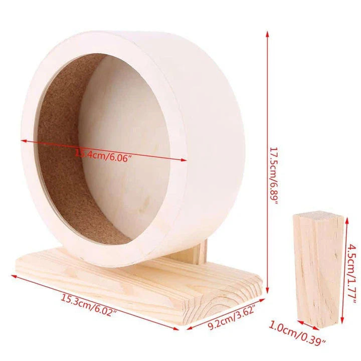 Eco-Friendly Wooden Hamster Exercise Wheel made in New Zealand from sustainable materials