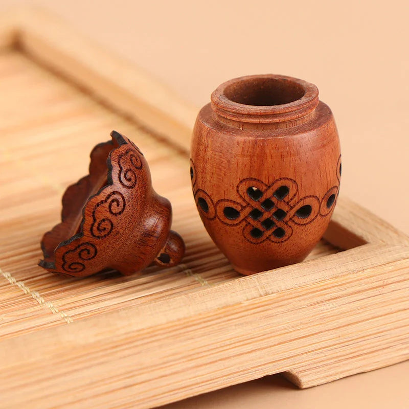 Portable Mini Black Sandalwood Sachet with Unique Cloud Pattern Design