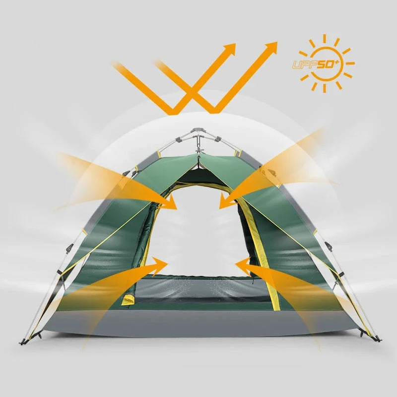 Tough Outdoor Automatic Kiwi Camping Tent with quick setup, roomy interior, and durable construction for all-weather protection.
