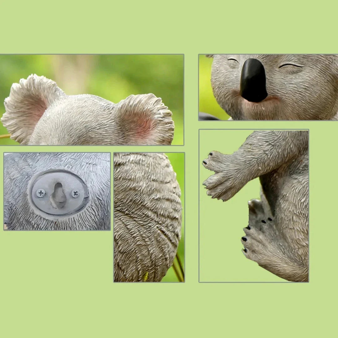 A charming and realistic outdoor koala statue made of high-quality resin, perfect for decorating Kiwi gardens and backyards.