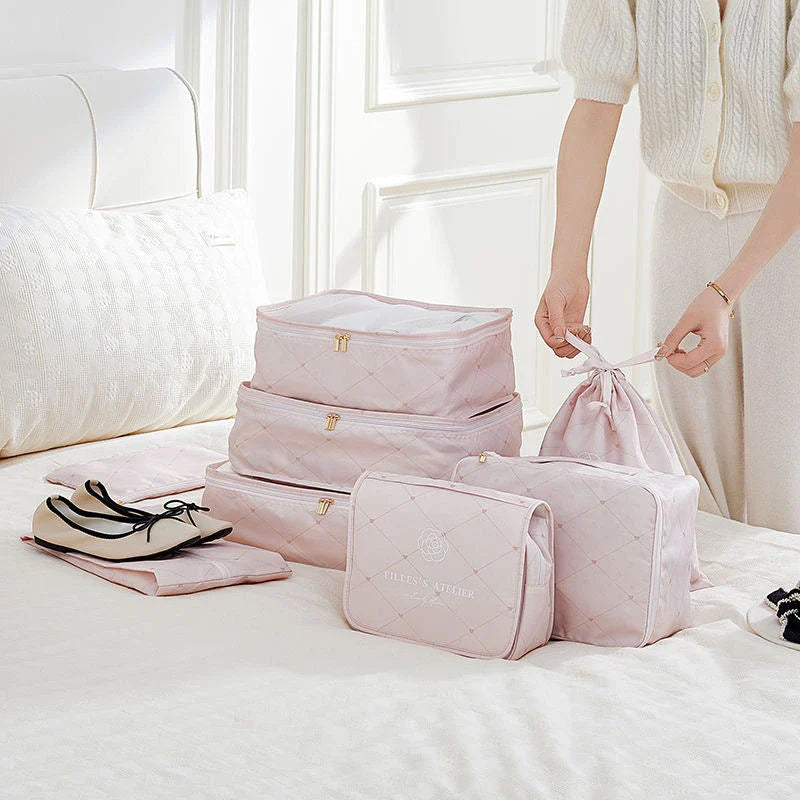 Premium Compact Packing Cubes with various compartments to organise clothes, shoes, and accessories for seamless travel