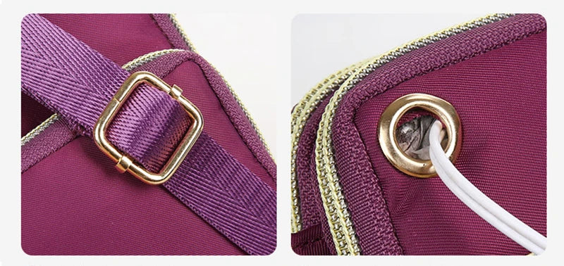 Versatile Kiwi 3-Layer Zipper Shoulder Bag in Various Colours