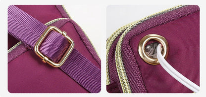 Versatile Kiwi 3-Layer Zipper Shoulder Bag in Various Colours