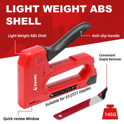 Versatile DIY Hand Staple Gun Kit with Ergonomic Design, Powerful Metal Structure, and Quick Staple Reloading