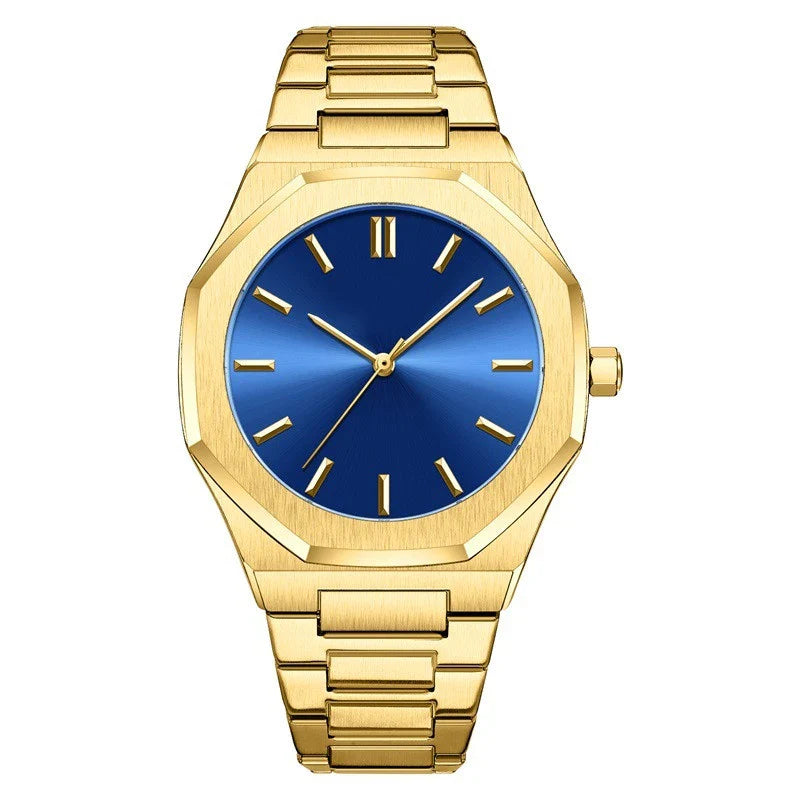 Premium all-gold watch with a classic design and reliable quartz movement, perfect for the stylish Kiwi gentleman