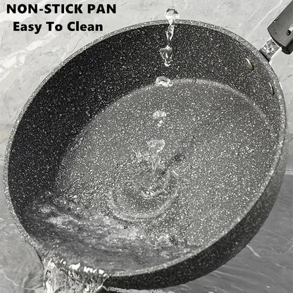 Eco-Friendly Non-Stick Stone Frying Pan Set for Gas and Induction Cooktops - Durable, Non-Toxic, and Easy to Clean