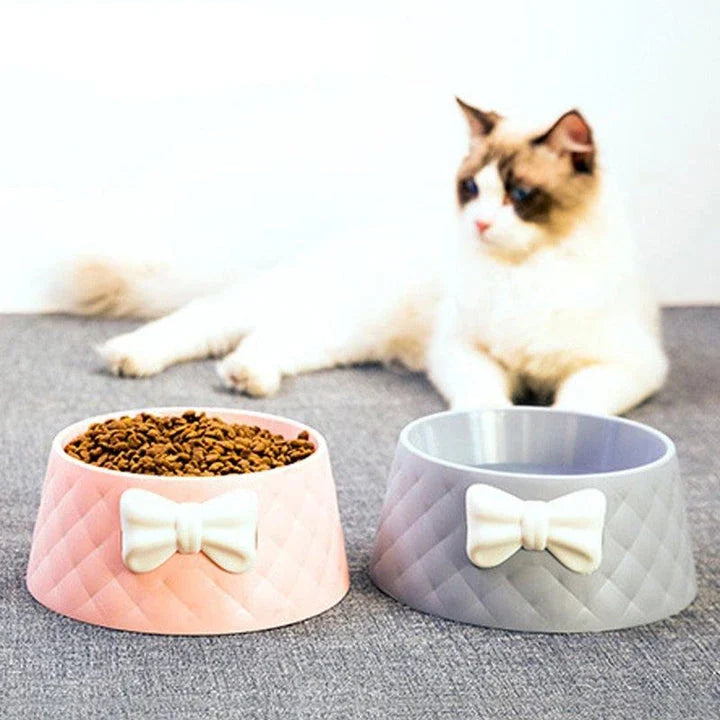 Shopfluxpro NZ Stylish Bowknot Feeding Bowl for Pets in NZ