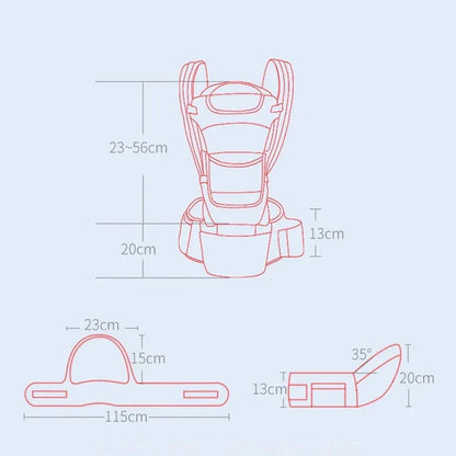 Newborn ergonomic baby carrier backpack in fresh green seasons color, with features like 3-in-1 design, 15 carry positions, and storage compartment