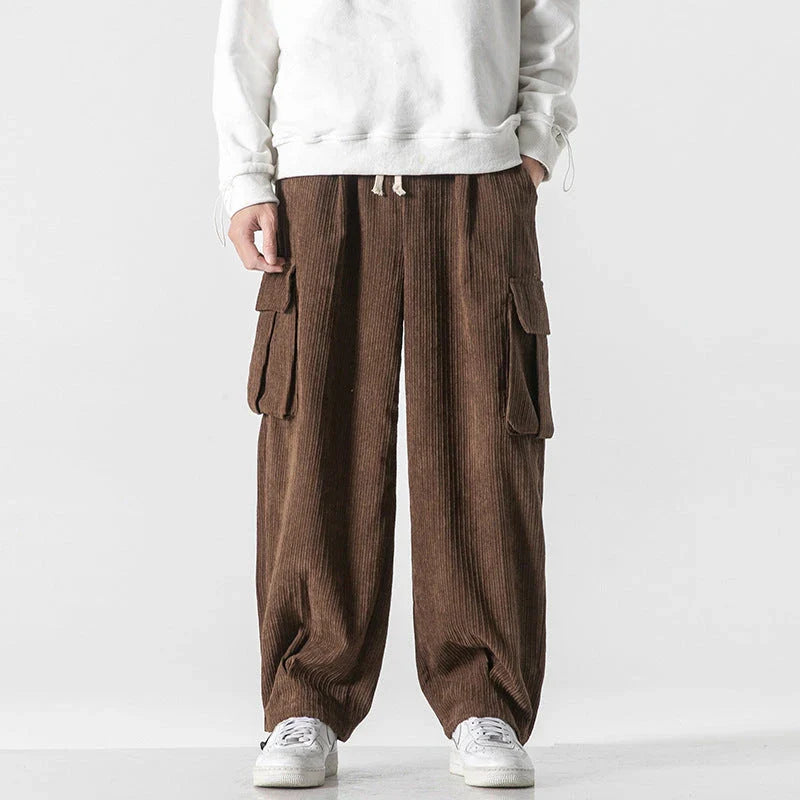 Men's relaxed straight-leg corduroy trousers in a variety of classic Kiwi-inspired colours