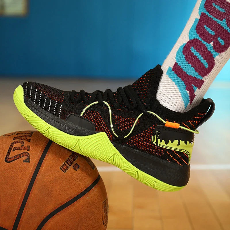 Trendy autumn sports shoes in vibrant colors with breathable mesh uppers and cushioned EVA soles, perfect for active Kiwi couples and families.