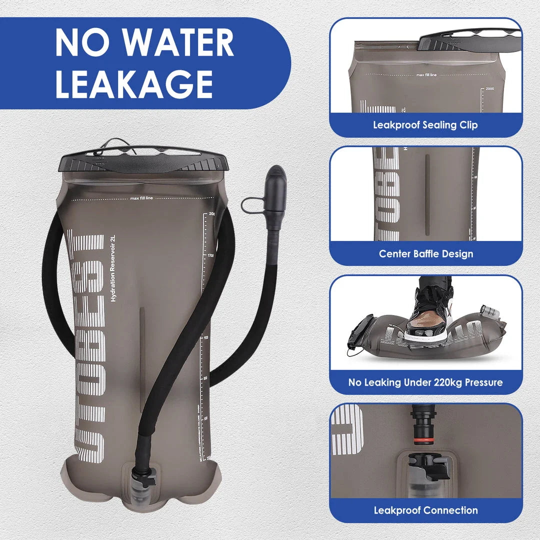 Premium multi-capacity hydration bladder for outdoor activities, featuring durable TPU construction, high-flow bite valve, and versatile capacity options.