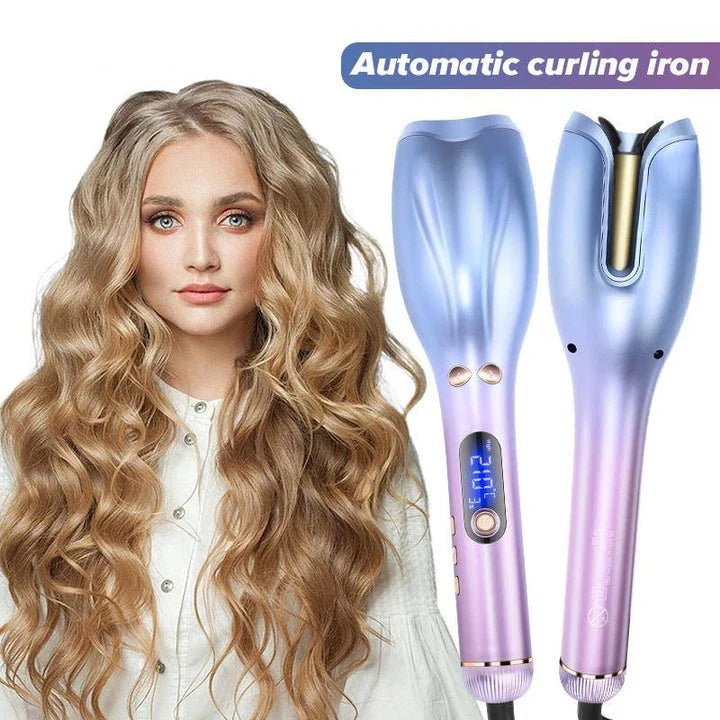 Multi-Automatic LCD Ceramic Rotating Hair Curler for creating effortless, salon-quality curls at home