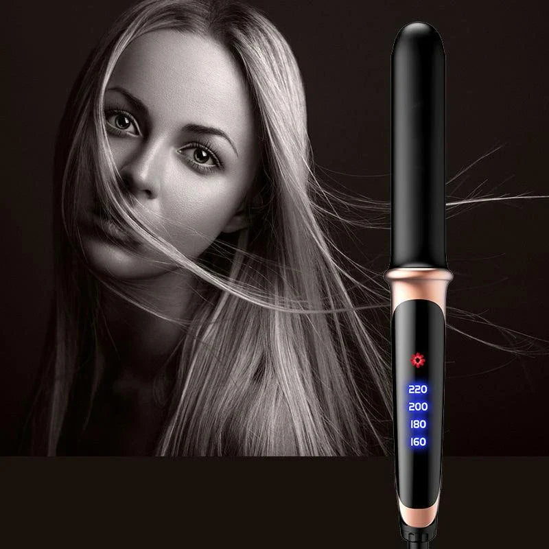 Professional Ceramic Hair Straightener with adjustable temperature, floating plate design, and tourmaline ceramic coating for smooth, frizz-free hair