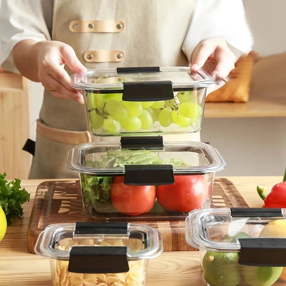 Versatile multi-size food storage containers in various sizes made of durable materials for fresh and organized Kiwi meals