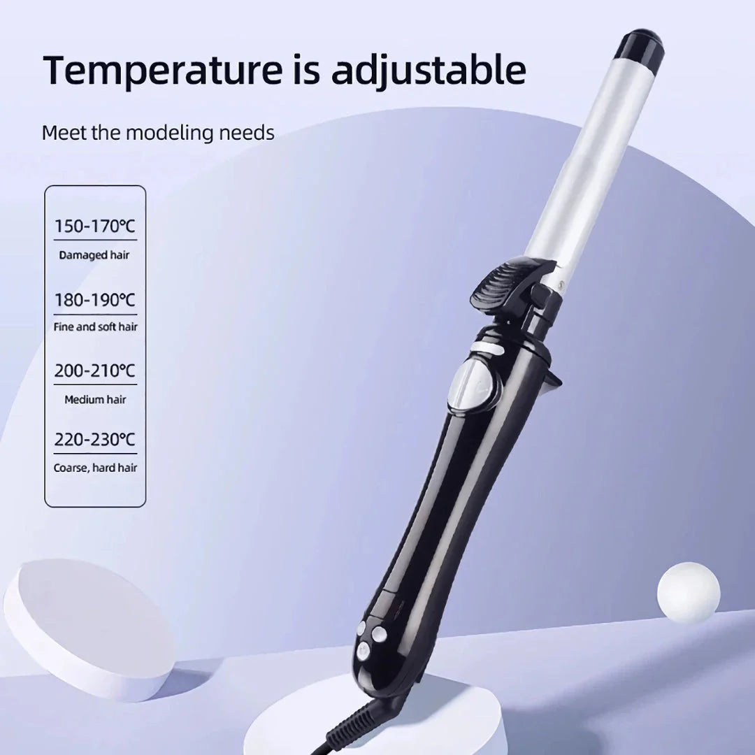 25mm Automatic Hair Curler with 360-degree Rotation and Adjustable Temperature for Salon-Quality Curls