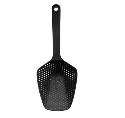 Eco-Friendly Nylon Colander Spoon in various colours, featuring a lightweight design and versatile 2-in-1 functionality for Kiwi kitchens.