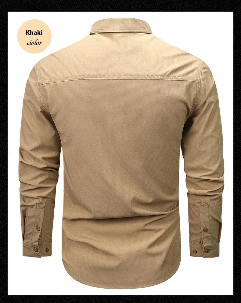 Versatile, durable long-sleeve workwear shirt in classic colors for the modern Kiwi