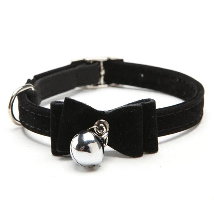 Premium velvet elastic collar with bell for cats, designed for the discerning Kiwi feline