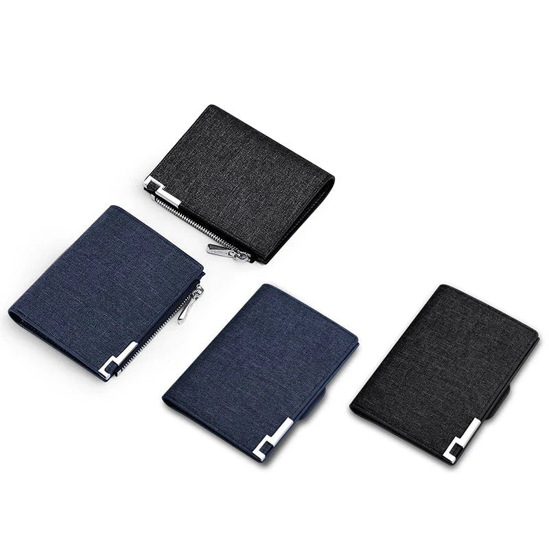 Trendy Kiwi Wallet made of premium denim with two-fold design and convenient card slots and bill holder