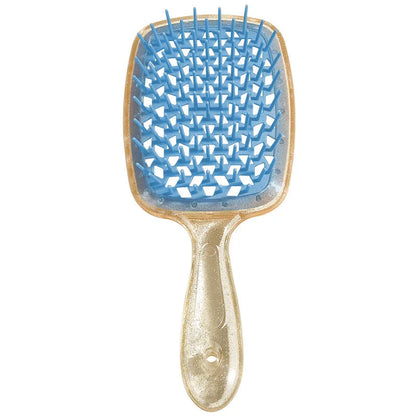 Fluffy Air Cushion Scalp Massage Hair Brush with purple colour, designed for gentle and comfortable hair care