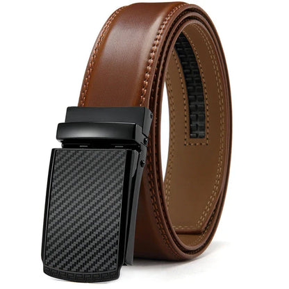 Reversible genuine leather dress belt with alloy buckle, available in black and brown finishes for versatile Kiwi business casual style