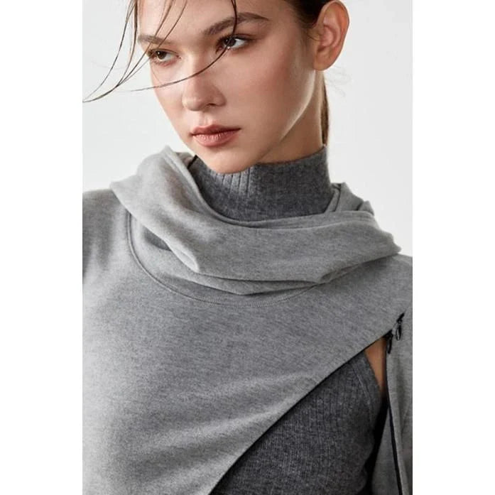 Shopfluxpro NZ Stylish Knitted Pullover with Elegant Ruffled Collar