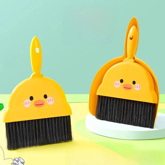 Compact table broom and dustpan set for Kiwi kids, made with durable Kiwi materials for easy cleaning and tidy spaces