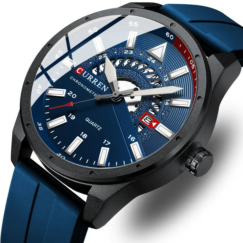 Stylish Kiwi Casual Watch with Silicone Strap, Scratch-Resistant Glass, and Quartz Movement