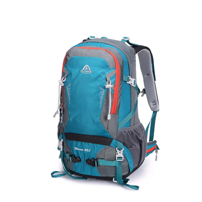 Durable outdoor backpack with waterproof construction, rain cover, and multiple compartments for organised adventuring