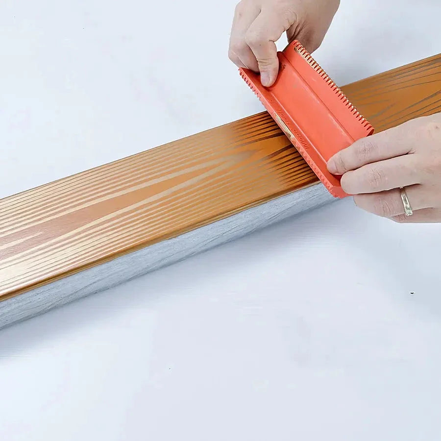 Trendha DIY Wood Grain Rubber Roller Set for creating natural wood textures on walls, doors, and furniture