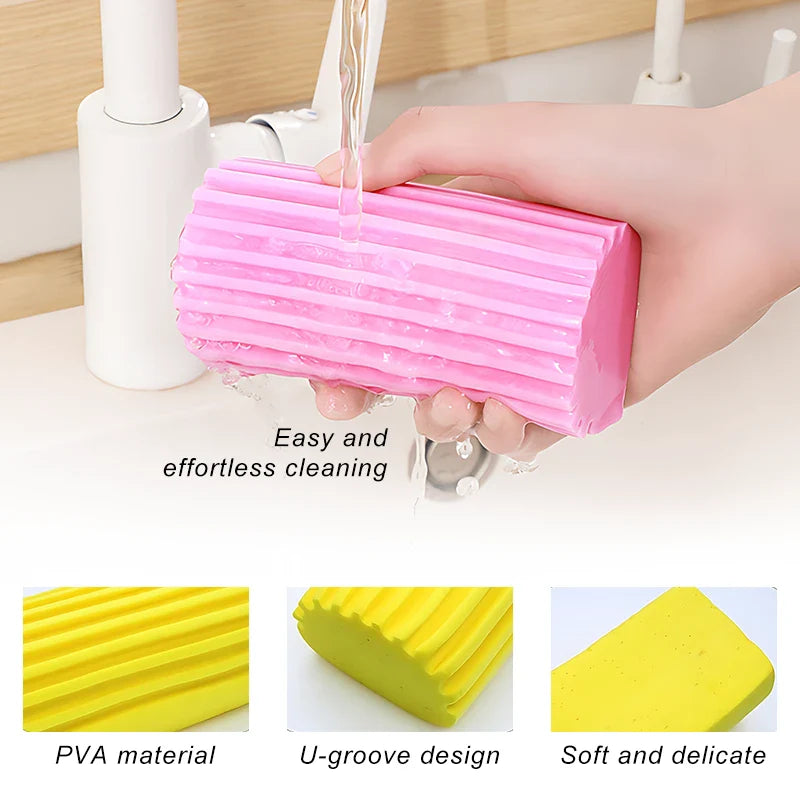 Versatile PVA Sponge for Effortless Dust Removal in Kiwi Homes - High-density PVA material for superior water absorption and streak-free cleaning