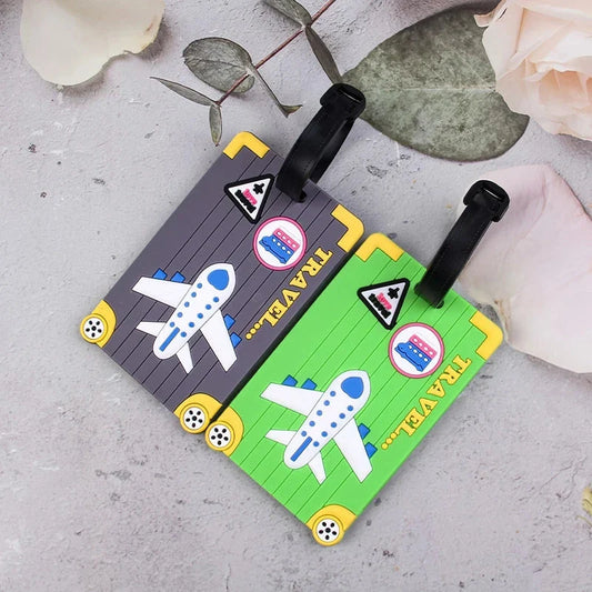 Stylish and durable PVC luggage tags in various vibrant colours, designed for Kiwi travellers