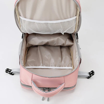 Multifunctional USB-powered nappy bag with durable nylon construction, generous storage capacity, and built-in charging port