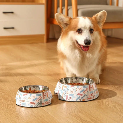 A sturdy and stylish stainless steel pet bowl with an anti-slip base, perfect for feeding Kiwi cats and dogs.