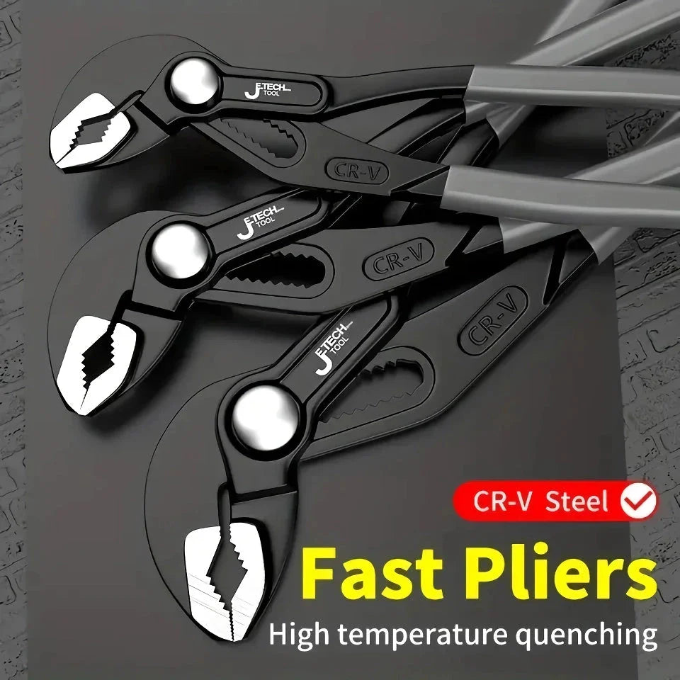 Trendha Adjustable Water Pump Pliers - Premium Kiwi-made plumbing tool with versatile jaws, push-button adjustment, and non-slip handles