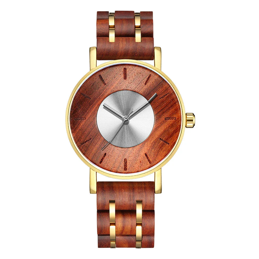 A premium alloy and wood watch with a spiral crown, perfect for Kiwi summer adventures