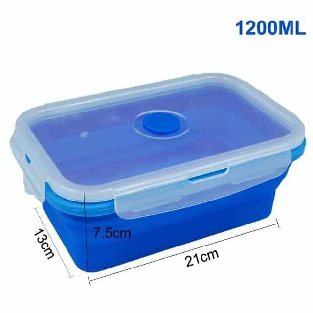 Folding silicone food storage containers in various sizes and colors, perfect for Kiwi kitchens