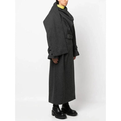 Stylish trench coat with scarf collar, made of cotton and polyester blend for warmth and comfort during Autumn/Winter seasons