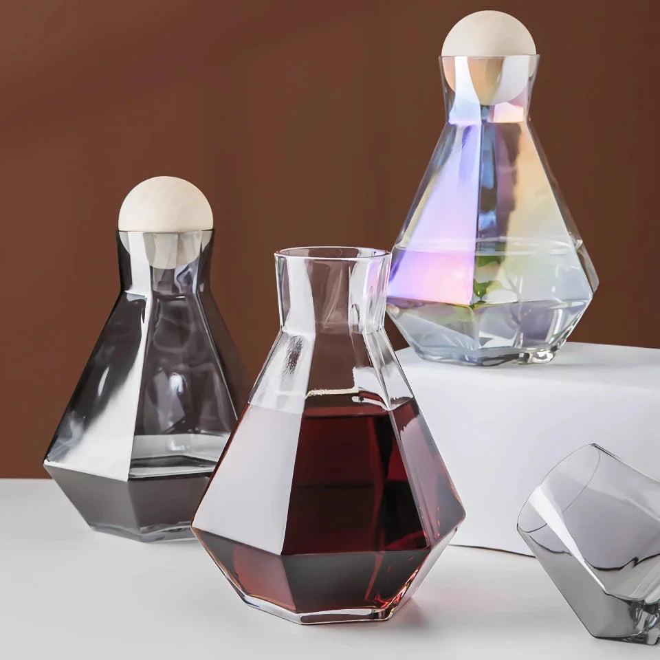 Elegant Glass Carafe Set with Sustainable Ashwood Lid - Perfect for Serving Beverages in New Zealand Homes